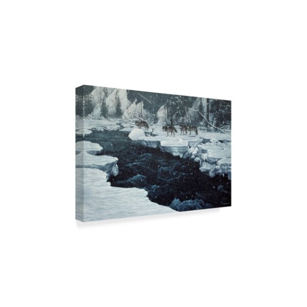 Ron Parker 'Winter Crossing' Canvas Art,12x19